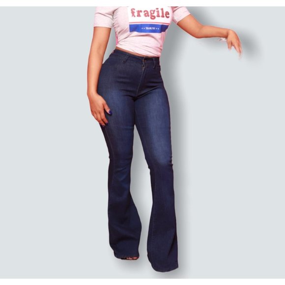 NWT Swank A Posh Bing Flare Bell Jean 1X - Picture 1 of 8